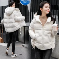 2022 new womens coats parkas winter jacket fashion hooded bread casual jackets thick warm cotton padded parka female outwear