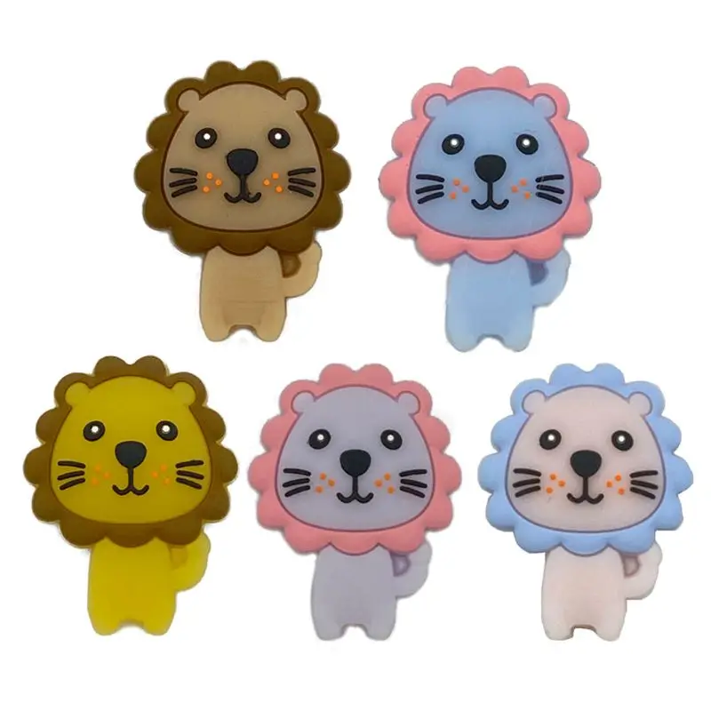 

Lion Silicone Beads Teething Necklace Nursing Toy Accessories Silicone Teethers