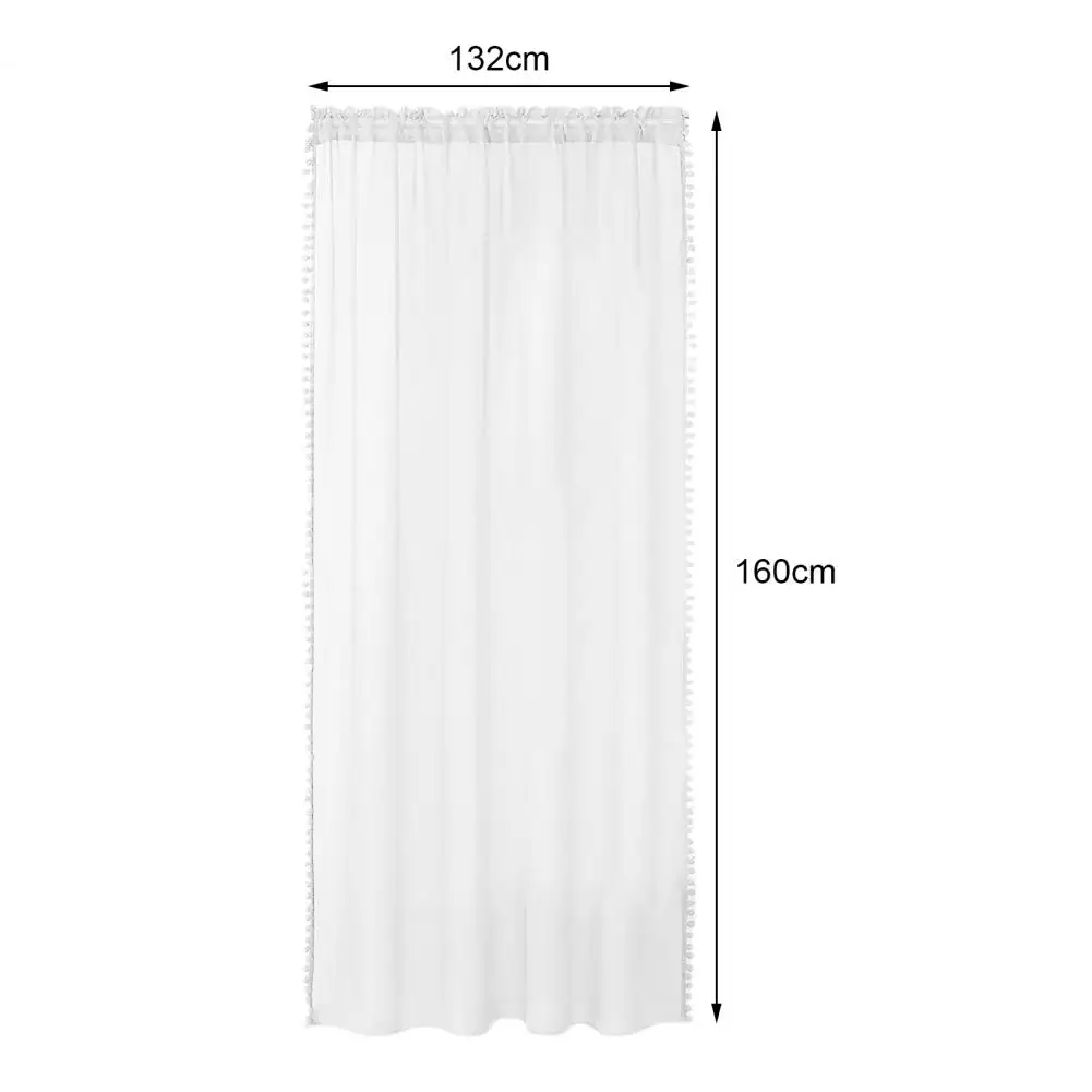 

Sheer Curtains Semi-sheer Light Filtering Polyester Window Sheer Rustic Drapes for Living Room