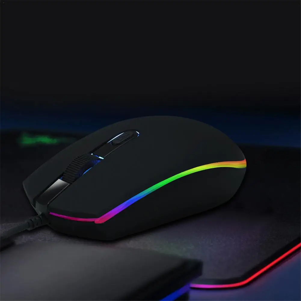RGB игровая мышь Marquee Lighting Проводная usb-мышь Проводная игровая мышь Простое подключение для ноутбука ПК компьютер