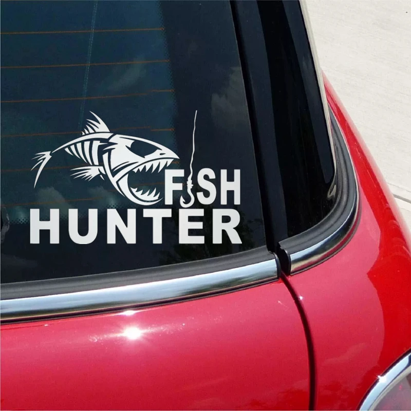 CS-1824# funny vinyl car sticker Fish Hunter waterproof multiple sizes decal for auto stickers styling on bumper | Автомобили и