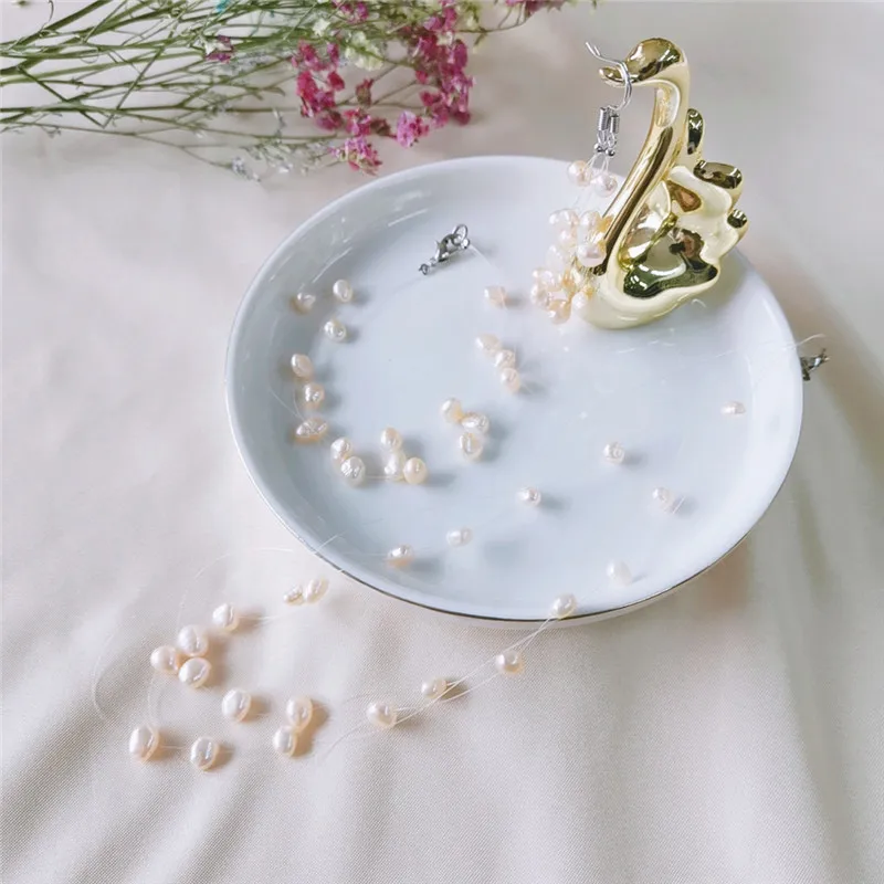 Многослойный жемчужный набор DAIMI с натуральным барочным жемчугом