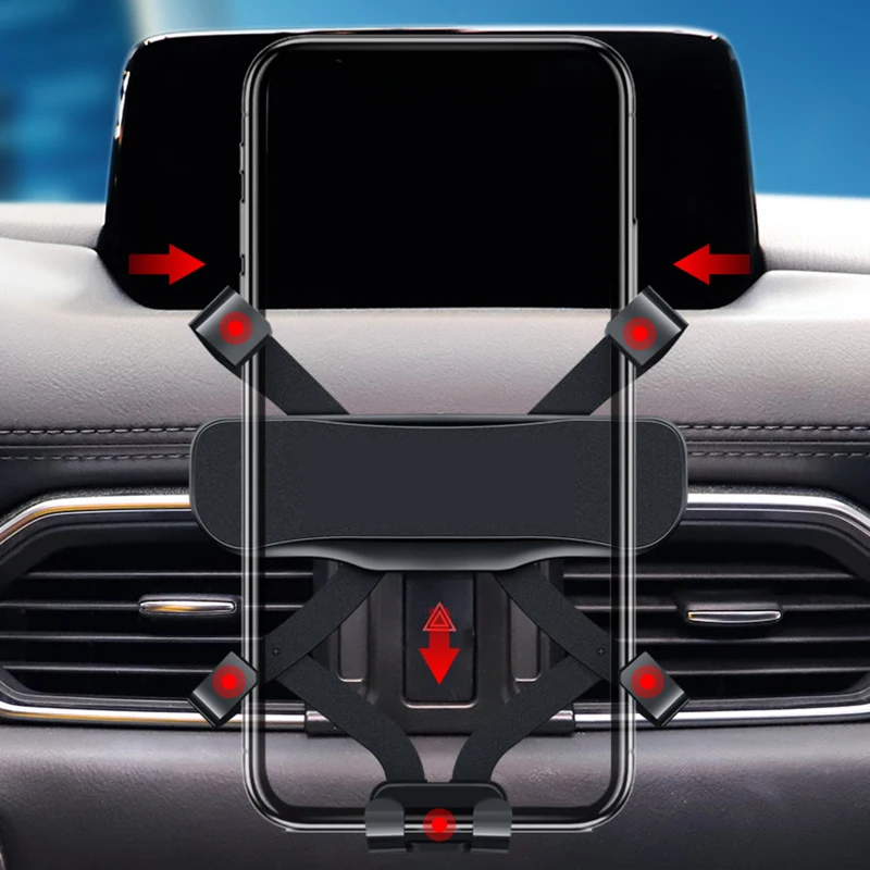 gravity car phone holder air vent clip mobile phone holder for mazda cx 5 cx5 kf accessories 2017 2018 2019 2020 free global shipping