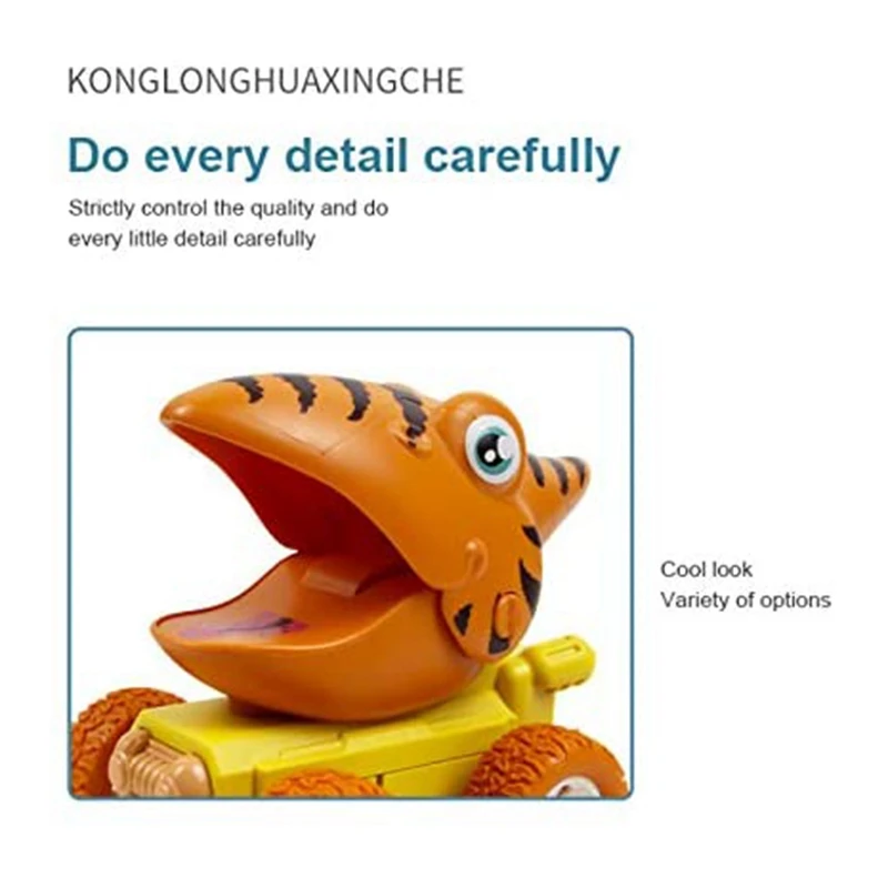 

Cartoon Dinosaur Friction Car Push Go Toy Model Dinosaur Inertia Car Vehicle Toy for Children Toy