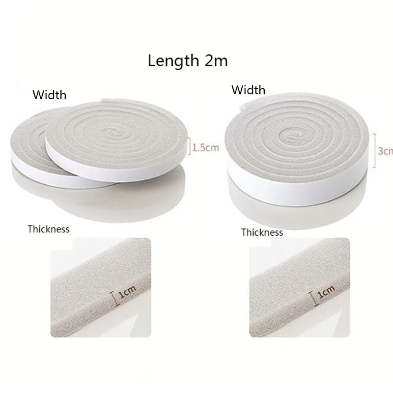 Губчатая уплотнительная лента клейкая для защиты от ударов Звуконепроницаемая 2
