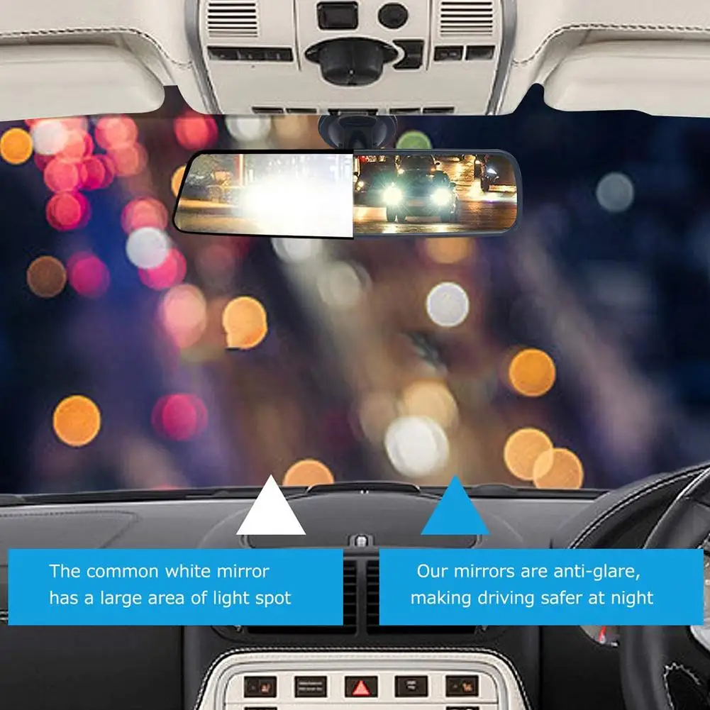 Универсальное антибликовое широкоугольное выпуклое зеркало заднего вида