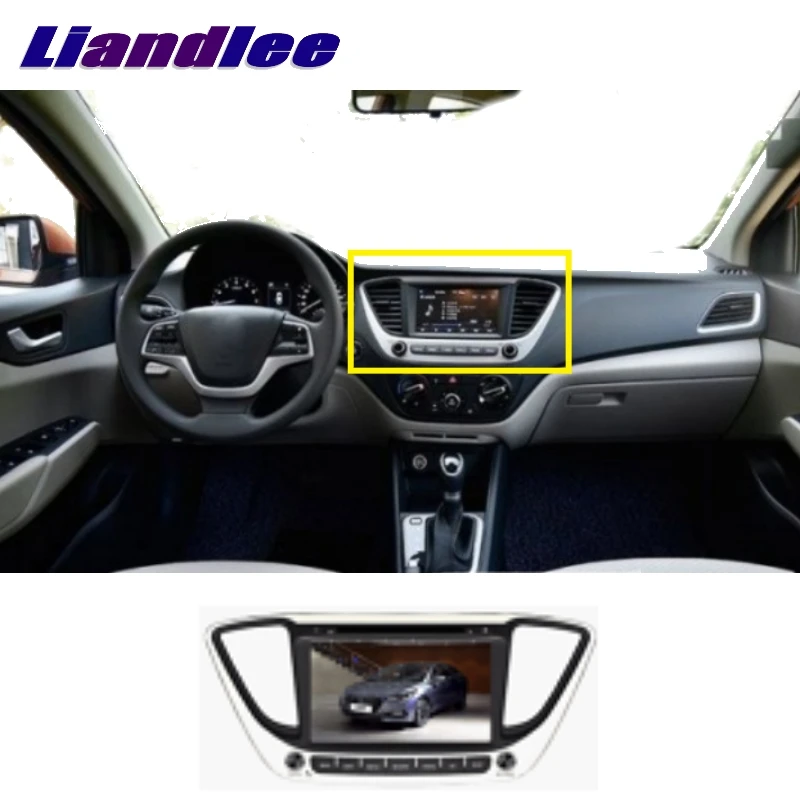 Liandlee для Hyundai Verna 2016 ~ 2018 LiisLee Автомобильный мультимедийный ТВ DVD GPS аудио Hi-Fi радио