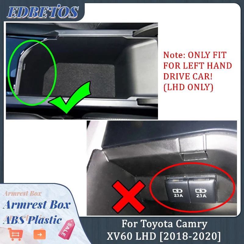 Для Toyota Camry центральный подлокотник коробка для хранения вставка Органайзер