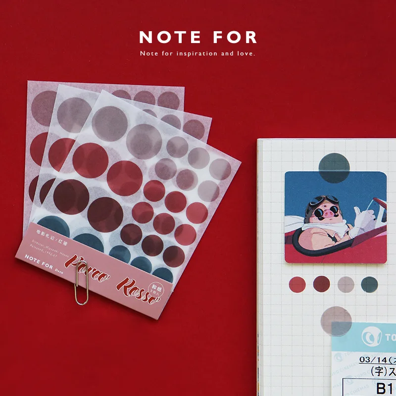 Цветной стикер для канцелярских товаров Coloffice полупрозрачный ретро декоративный