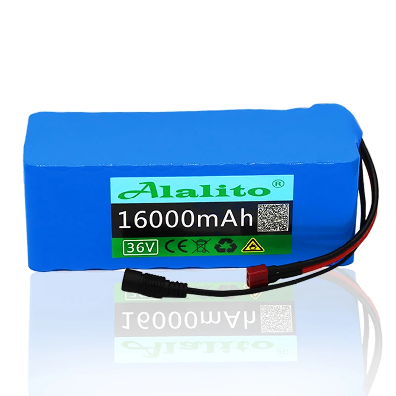 36V 10S4P 16Ah 600W высокая мощность и емкость 42V 18650 литиевая батарея для электровелосипеда, мотора велосипеда, скутера 20A BMS