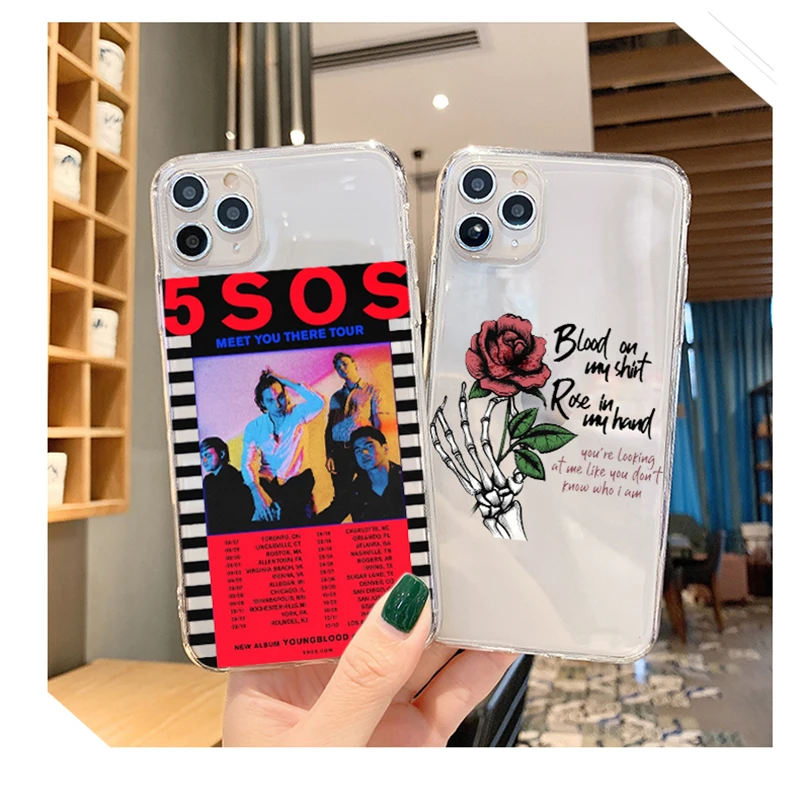 5Sos band youngкровь 5 секунд лета ТПУ чехол для телефона iPhone 12 11 Pro Max X XR XS 8 7 Plus Mini Fundas