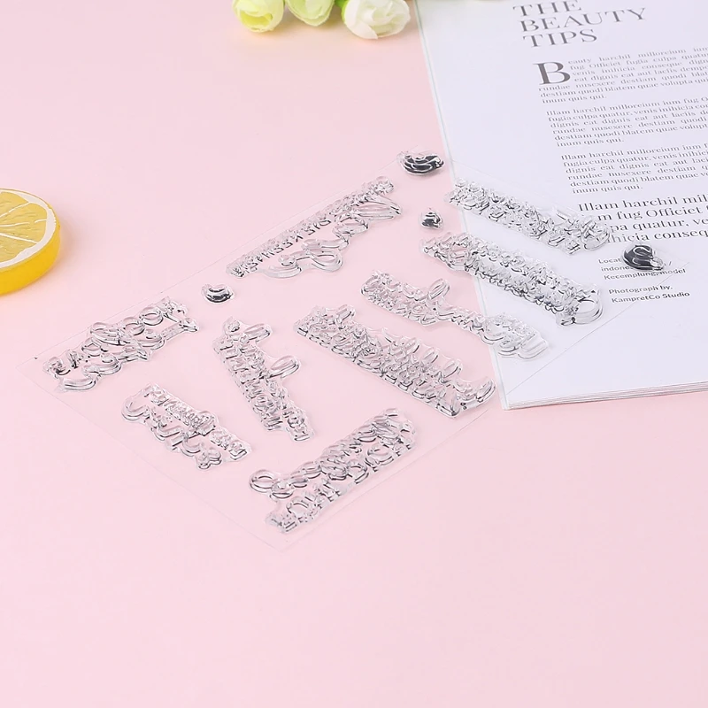 Алфавит DIY силиконовый прозрачный штамп цепляющее тиснение для скрапбукинга