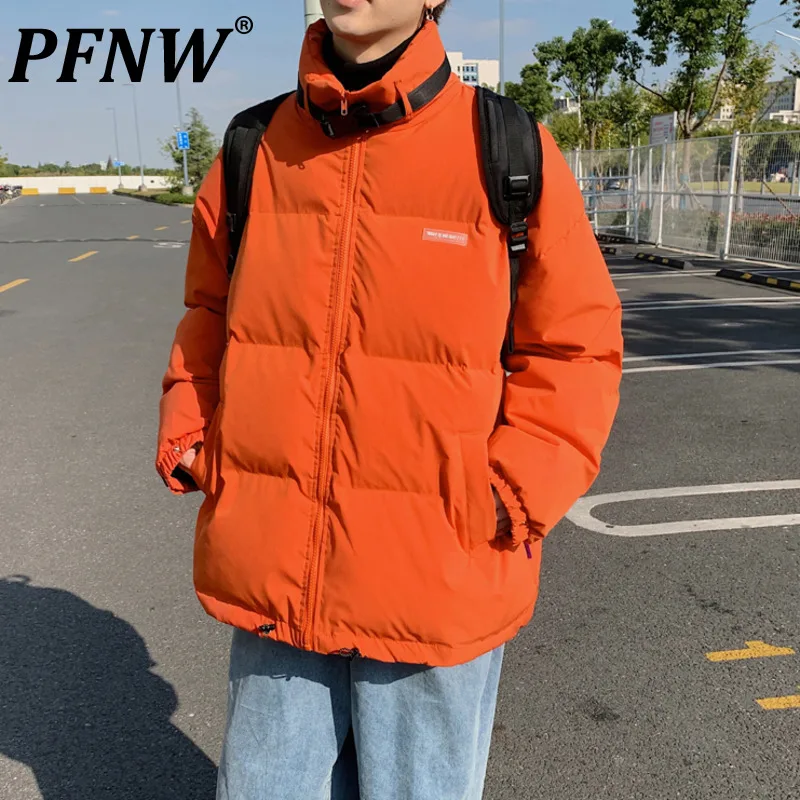 

PFNW 2021 Men's Cotton Jacket Harajuku Stand Collar Thicken Cold Proof Down Cotton Coats Winter Functional Bread Clothes 12X0654