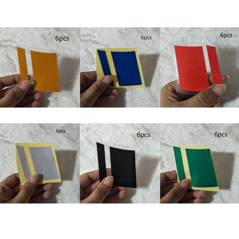 

6 Pcs Reflective Wheel Rim Stripe Decal Sticker Rim Size Universal Car Motorcycle Reflective Pinstripe Tape Decoration Film