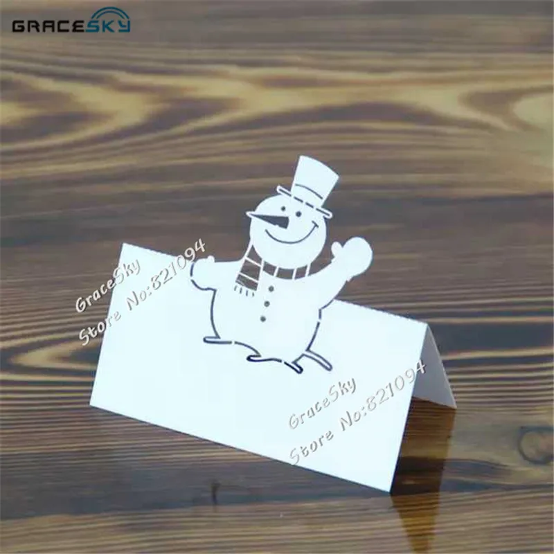 

50 шт., бесплатная доставка, фотоальбом со снеговиком, для рождественской вечеринки, пригласительных, визитных карточек