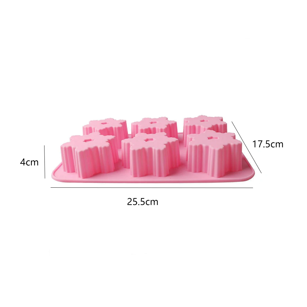 Новая 3D форма снежинки силиконовая для пирога посуда выпекания Формы