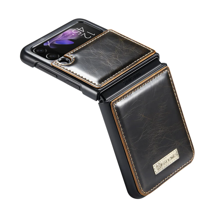 Роскошный Ретро-чехол Z Flip3 для Etui Samsung Galaxy флип-чехол с 3 искусственными кожаными