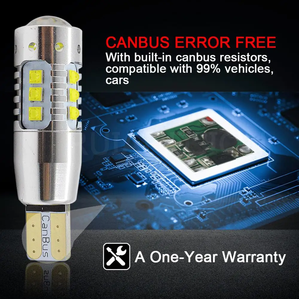 1 шт. Canbus 80 Вт кри 16smd 12v 24v AC T10 W5W светодиодный стайлинга автомобилей Авто боковой