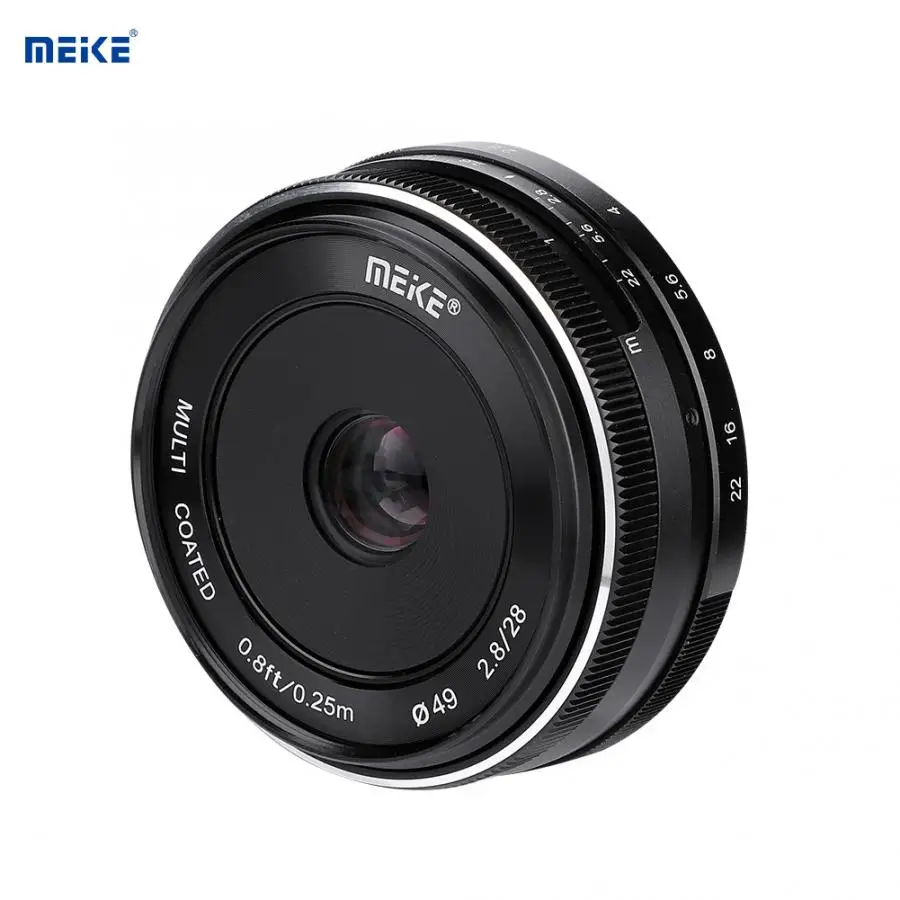 Meike28 мм F2.8 широкоугольный ручной объектив APS-C для Fuji X-mount беззеркальная камера s чечевица объектив беззеркальная камера s