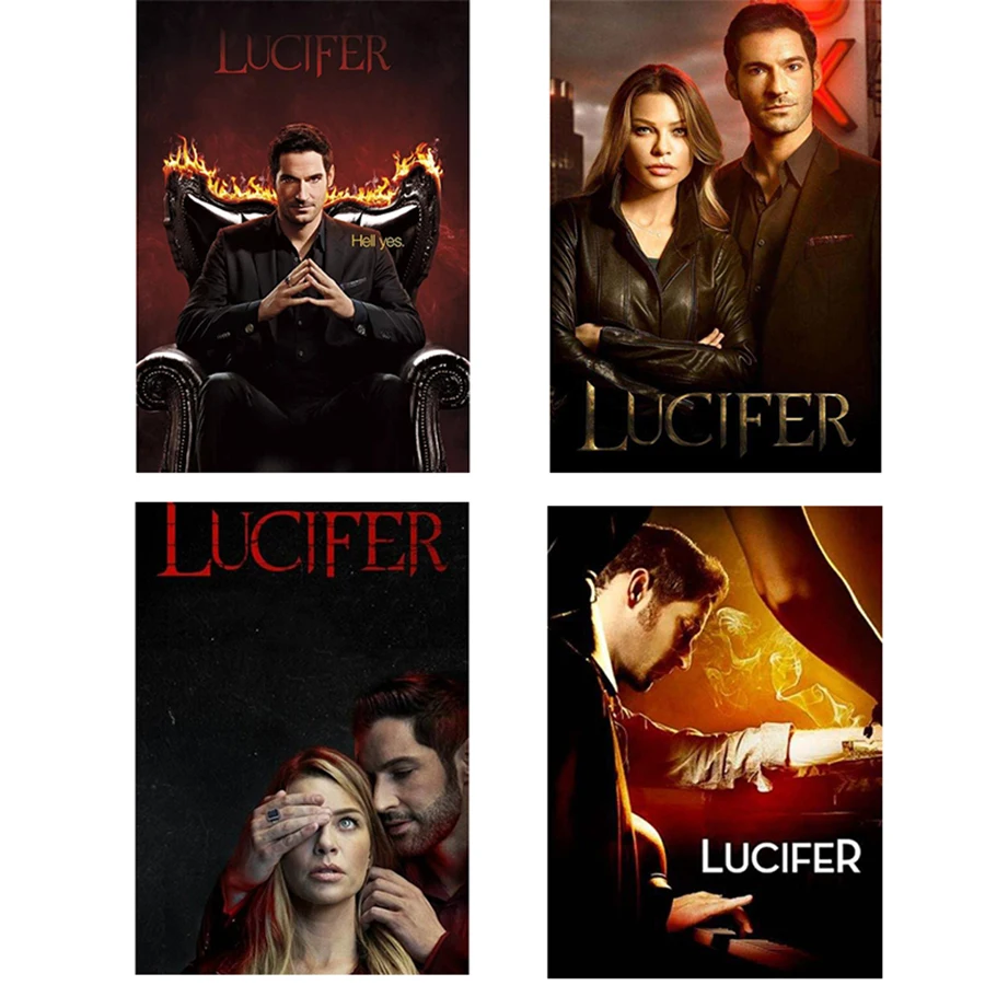 Алмазная живопись сделай сам 5D Lucifer ТВ-постер 3D полноразмерная/круглая Вышивка