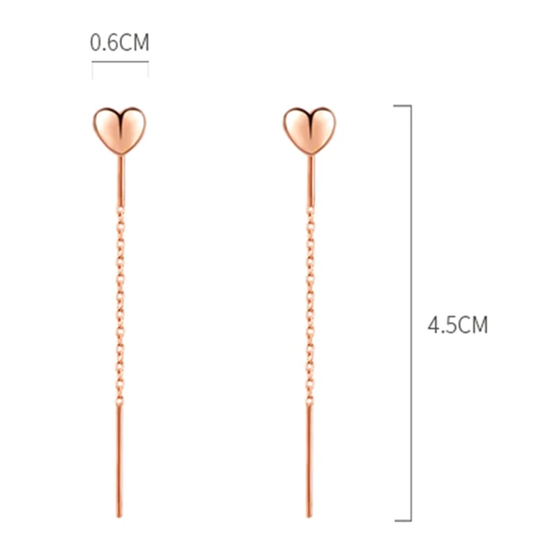 

2021 New Trend Long Earrings Simple Exquisite Heart Jewelry For Women Wedding Party Romantic Unusual Drop Earrings Gifts
