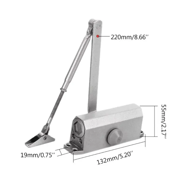 

Round Type Adjustable Automatic Spring Hydraulic Door Closer Closing Latching