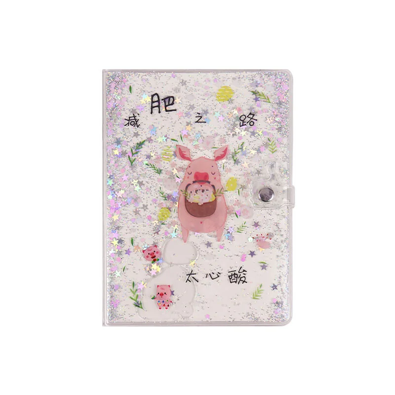 

KKBOOK PVC Cover School Notebook Kawaii Account Note Book Cute Agenda Planner Lovely Sketchbook Diary Papelaria Caderno Escolar