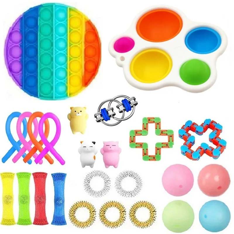 

NEW Fidget Toys Anti Stress Set StringsRelief Pack Gift for Adult Children Figet Sensory Squishy Relief Antistress