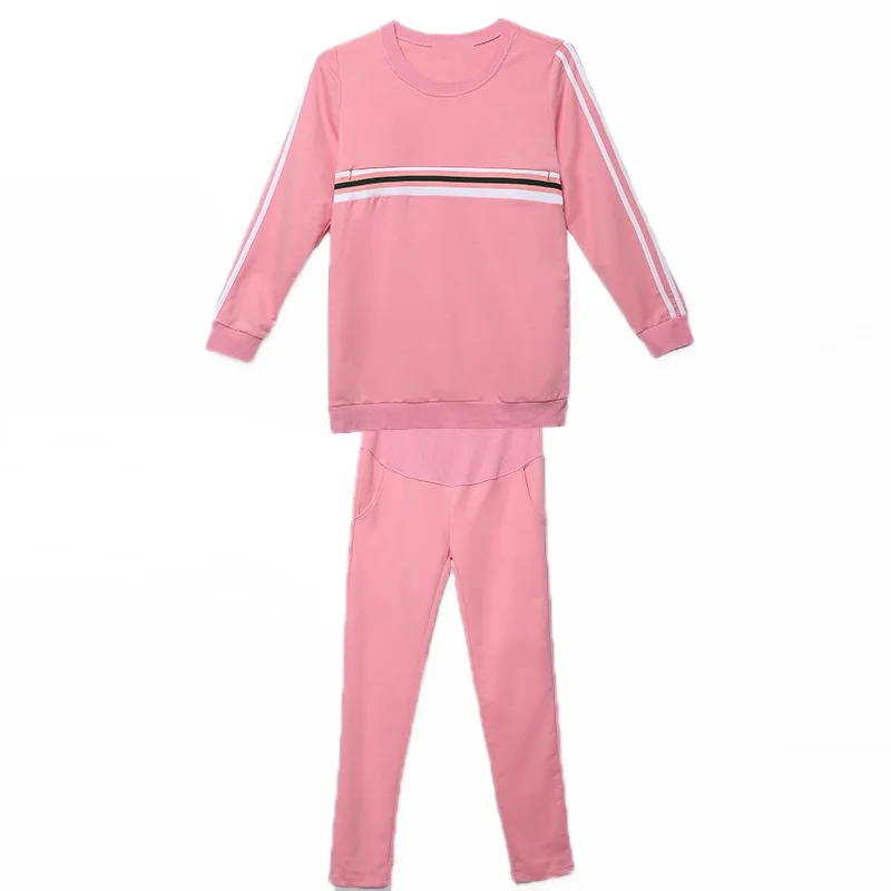 Весенне-осенний домашний наряд для беременных костюмы кормящих грудью комплекты