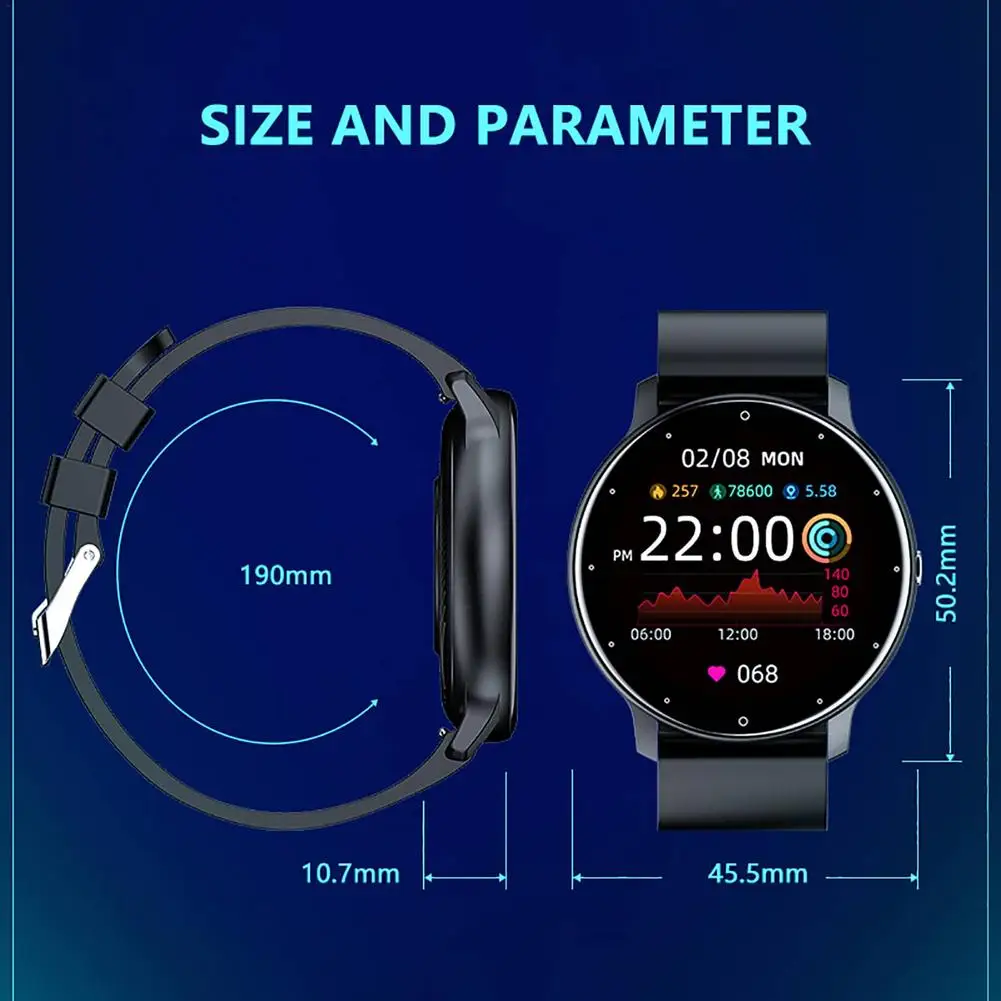 

Smart Watch Men Lady Sport Fitness Smartwatch Sleep Heart Rate Monitor Waterproof Watches For IOS Android Bluetooth