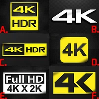 4k hdr fhd hd label tv monitor home theater mobile phone sticker metal sticker transfer sticker