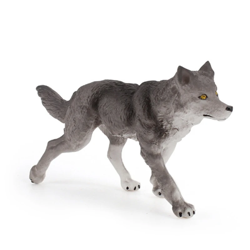 7 шт. игрушка волк Набор фигурок серый как мех волка Моделирование волки Фигурки
