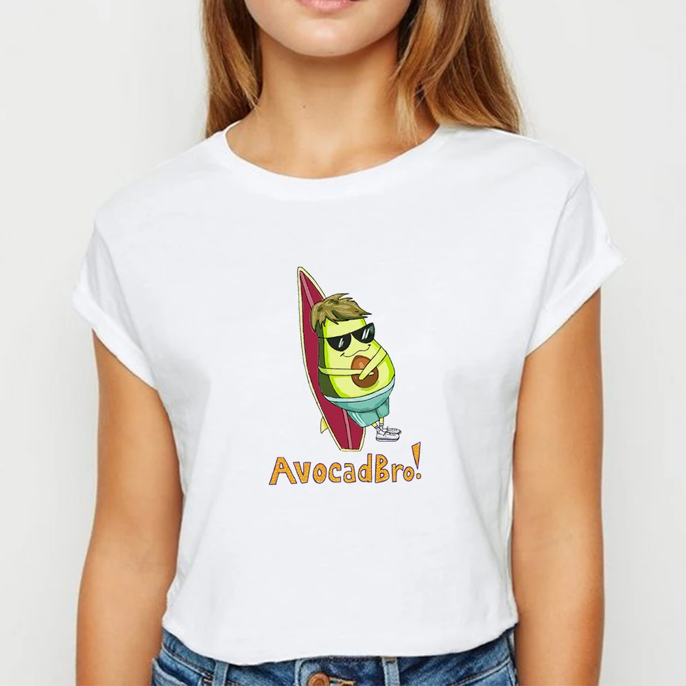 

New T-shirt Female Avocado Women's shirt Retro ropa mujer Cheap Spring Summer Tshirt Persionalized Streetwear O-Neck T-shirts
