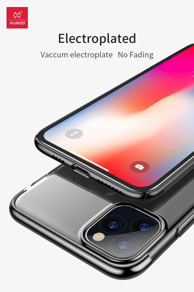 Для iPhone 11 Pro Max чехол для телефона Xundd Роскошный прозрачный жесткий чехол из поликарбоната для iPhone 11 Pro 5,8/6,1 чехол с кольцом-держателем
