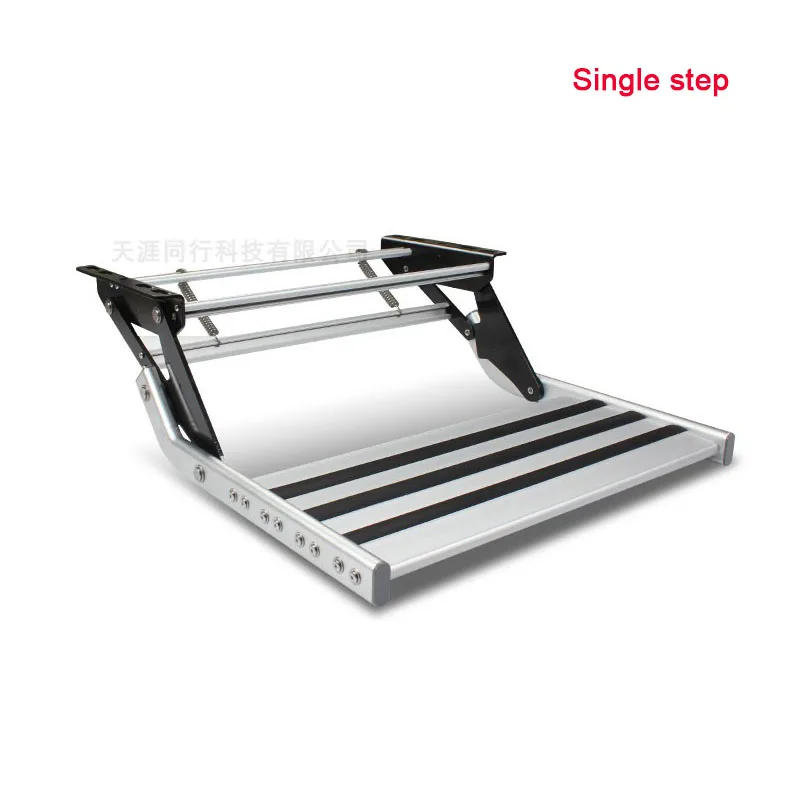 Aluminum Alloy Manual Pedal Step Telescopic Steps Ladder Portable Single/Double Step Folding Step Ladder