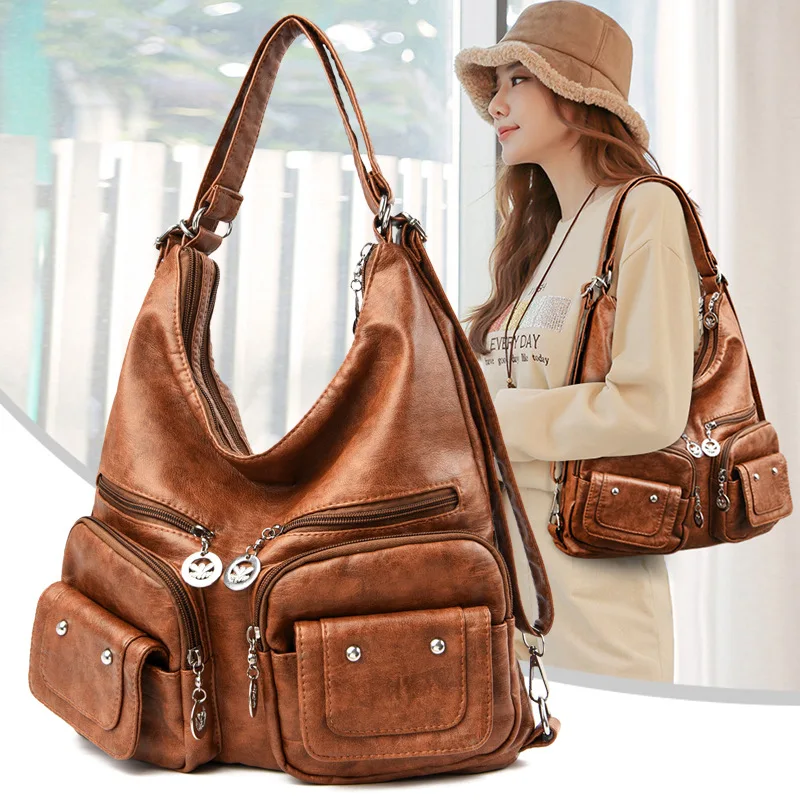 

Female Fashion Brand Women Bag PU Leather Shoulder Bag Designer Messenger Crossbody Bag Luxury Handbag Big Large Ladies Purse