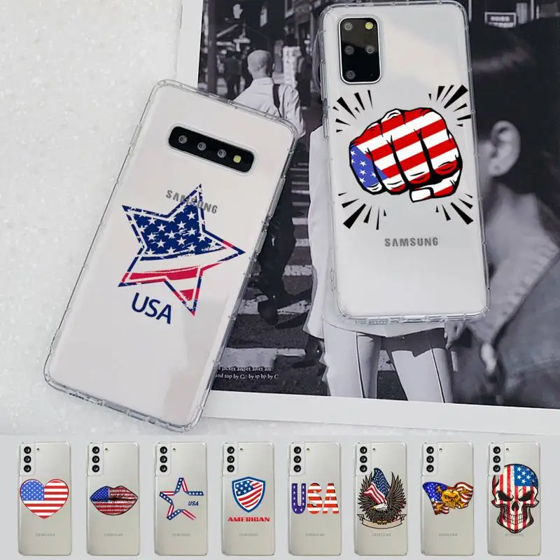 

America USA Flag Phone Case For Samsung A 10 20 30 50s 70 51 52 71 4g 12 31 21 31 S 20 21 plus Ultra