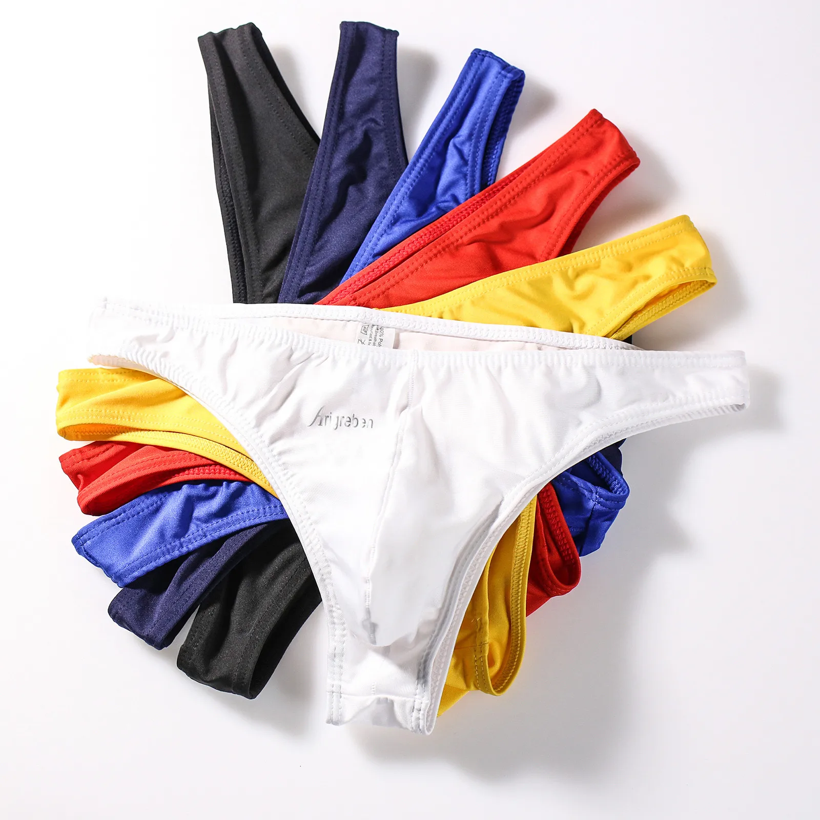 Мужские плавки с низким вырезом однотонные гладкие для плавания летние пляжные