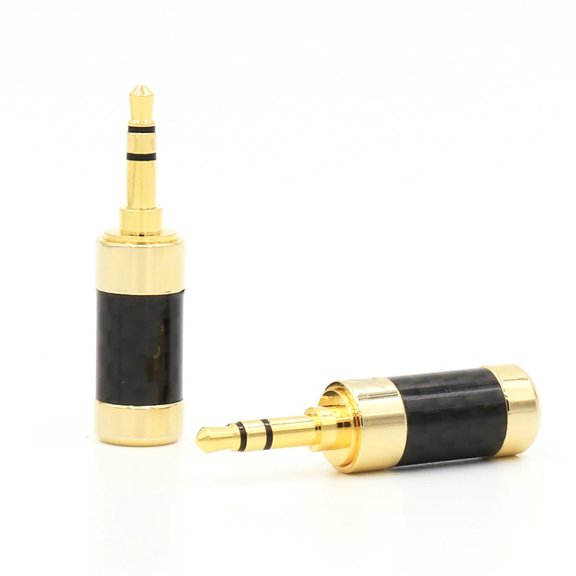 

1pcs GOLD PLATED 3.5mm 1/8" STEREO AUDIO JACK Plug carbon fiber body