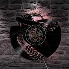 Классические винтажные настенные часы в стиле ретро с дорожным знаком, спортивные автомобили, гоночный автомобиль, виниловая пластина, настенные часы, подарок для любителей автомобиля