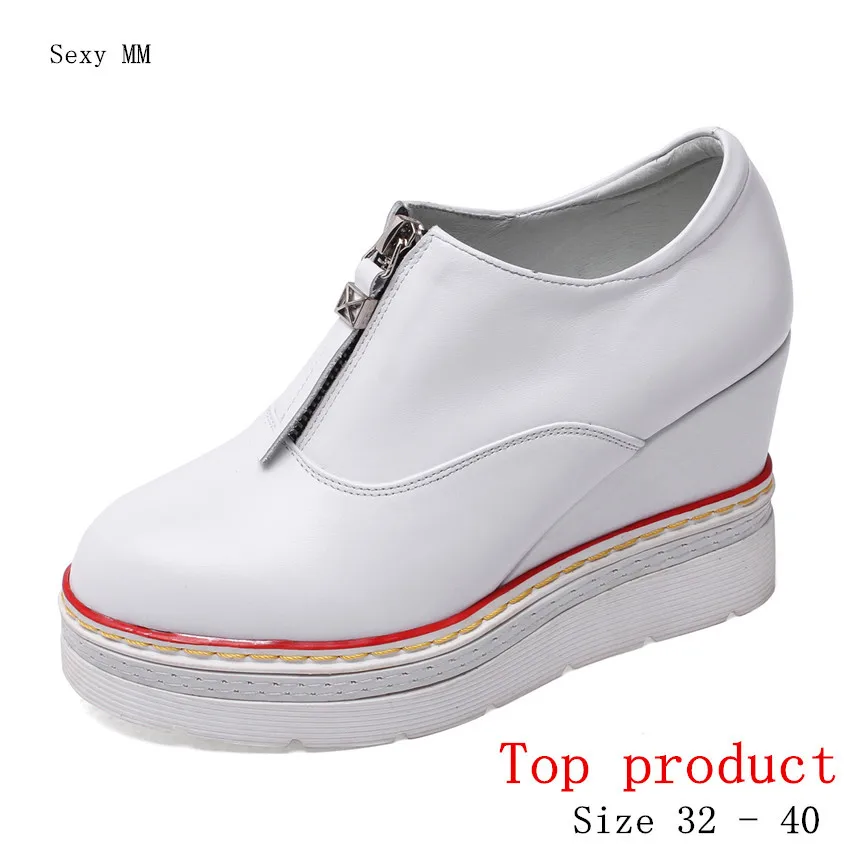 

Женские лоферы на платформе; Женская повседневная обувь на танкетке на высоком каблуке; Обувь на танкетке и высоком каблуке из натуральной ...