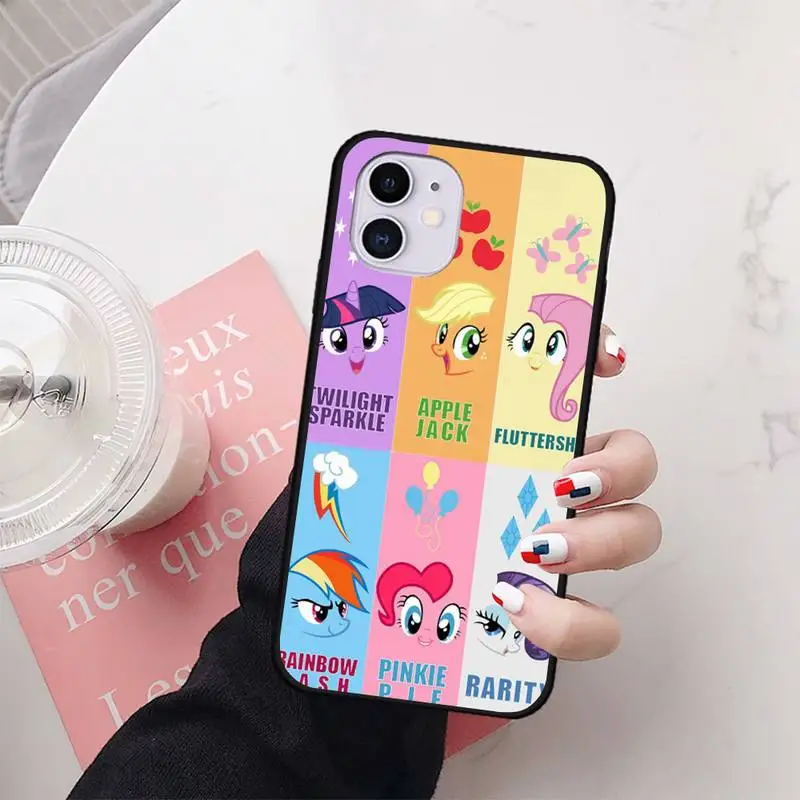 

My Little Pony Phone Case Black TPU Soft For IPhone 12 11 PRO MAX X XS XR 6S 7 8 PLUS SE Cases Cover