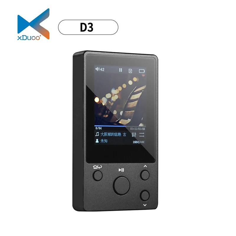 

XDUOO D3 High fidelity Professional Lossless Music DSD256 Music Player with 4k HD OLED Screen Support APE/FLAC/ALAC/WAV/W