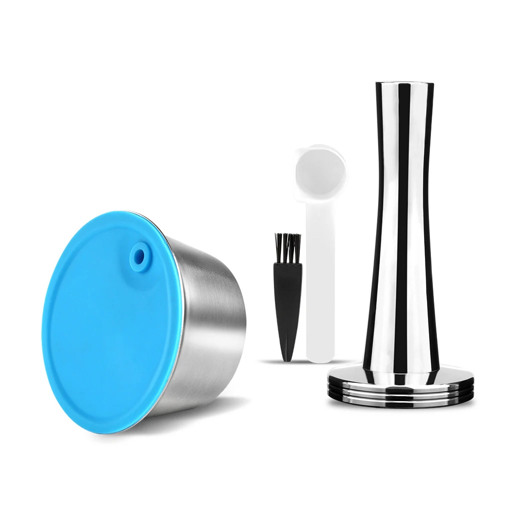 

Coffee Filter Cup For Dolce Gusto Reusable Capsule Stainless Steel Cup Pod Coffee Dripper With Brush And Spoon Accessories ABS
