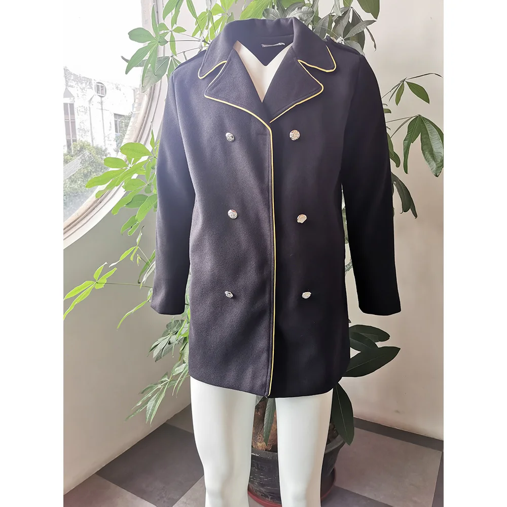 Мужское шерстяное пальто с отворотом длинные шерстяные куртки на осень и зиму