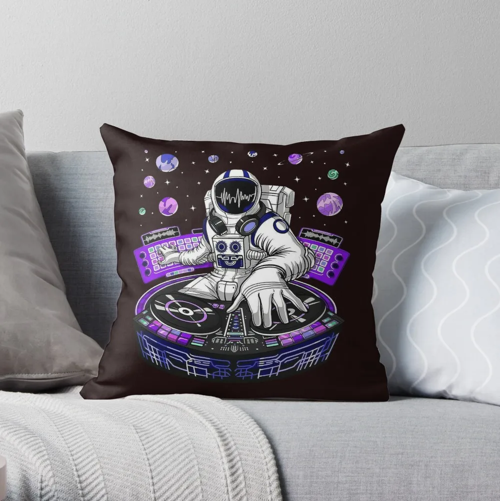 

Astronaut DJ in the space t-shirt Throw Pillow Pillow Case Polyester Home Decora Pillowcases Throw Pillow Case