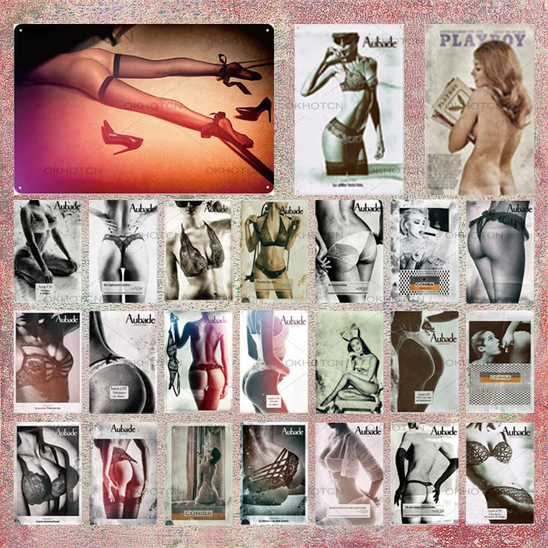 

Sexy Girl Metal Sign Vintage Wall Decor Tin Signs Metal Posters Plaque Metal for Man Cave Bar Pub Club Decor Sign