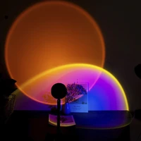 sunset projector lamp led light projection atmosphere usb led night light home coffe shop background wall decoration table lamp