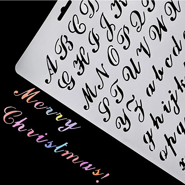 Lettering Stencils Letter and Number Stencil Painting Paper Craft Alphabet (#2) | Канцтовары для офиса и дома