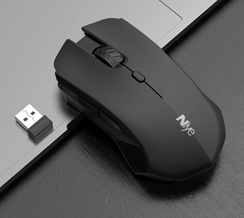 

Niye Gaming Mouse Wireless Mouse Gamer Mute 1600 DPI Adjustable Computer Silent Click Wireless Mouse Home Office Desktop Mice